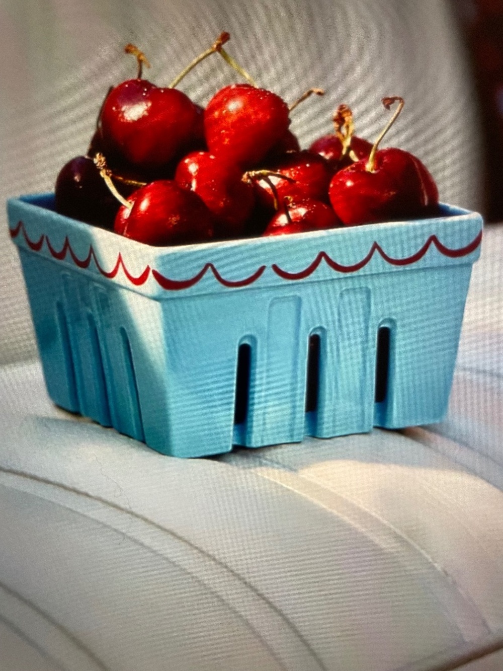 ❤️ ANTHROPOLOGIE DAMSON MADDER BLUE BERRY BASKET NEW